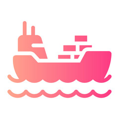 cargo ship Gradient icon