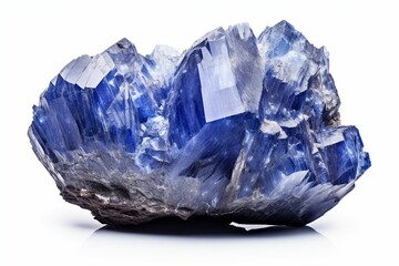 Fototapeta premium Generative AI : Dumortierite mineral isolated on a white background