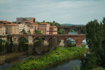 Fototapeta premium ALBI AND LAUTREC, ONE OF THE MOST BEAUTIFUL VILLAGES IN FRANCE