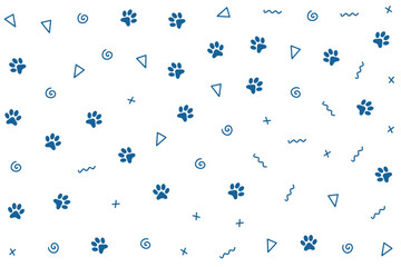 wild and fun animal paw print pattern background design © starlineart