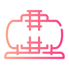 Obraz premium oil tank Line Gradient Icon