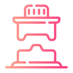 press machine Line Gradient Icon