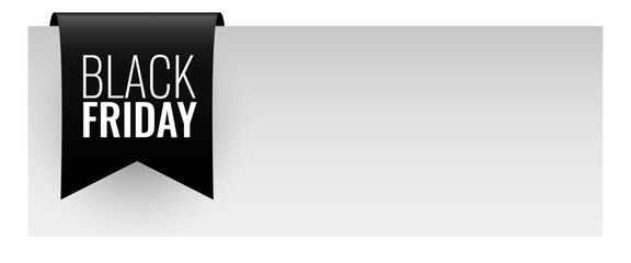 modern style black friday sale tag banner with text space