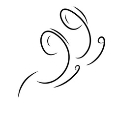 illustration of blowing wind