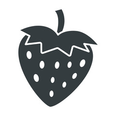 Strawberry fruit sign and symbol on trendy design for design and print.