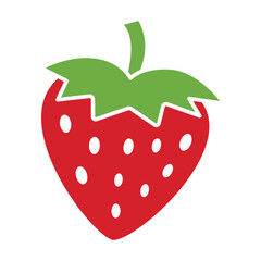 Strawberry fruit sign and symbol on trendy design for design and print.