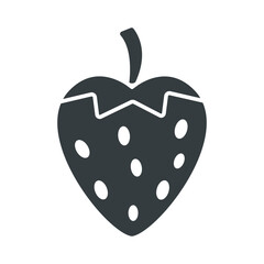 Strawberry fruit sign and symbol on trendy design for design and print.
