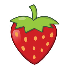 Strawberry fruit sign and symbol on trendy design for design and print.