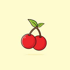 cherry fruits cartoon