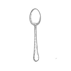 spoon doodle sketch PNG - obrazy, fototapety, plakaty