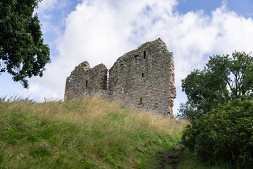 Fototapeta na wymiar a view of the ruins of Thirlwall Castle on Hadrian's Wall Path, near Greenhead, Northumberland, UK