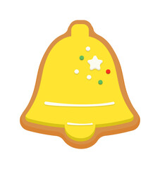 ベル・鈴のジンジャークッキー・クッキーのベクターイラスト／12月・クリスマス・冬