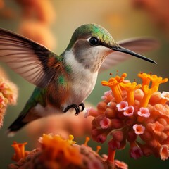 Fototapeta premium hummingbird on flower