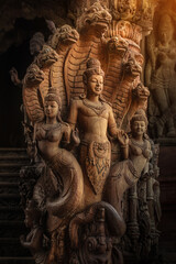 Fototapeta na wymiar statue of buddha,unseen thailand