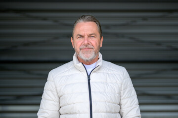 Portrait of a friendly attractive man in his fifties
