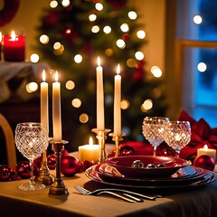 christmas table setting