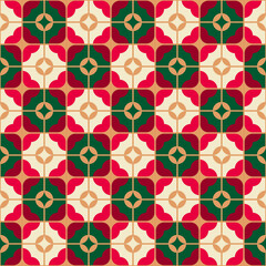 Retro geometrical elements seamless pattern design for christmas and new year holidays.