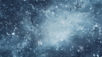 Obraz premium a blue and white background with stars and snow flakes. generative ai