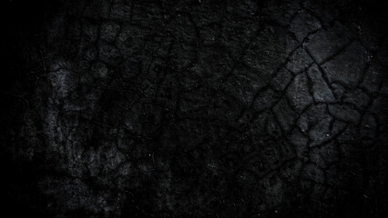 The cement is cracked and the picture is dark.