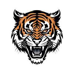Bold Bengal Tiger Head Logo Mascot Vector Illustration Design for Brand Identity