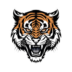 Bold Bengal Tiger Head Logo Mascot Vector Illustration Design for Brand Identity