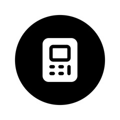 calculator circular glyph icon