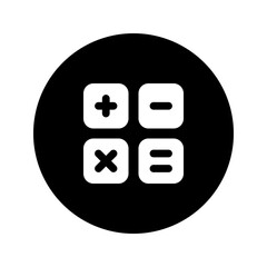 calculator circular glyph icon