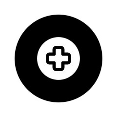 hospital circular glyph icon