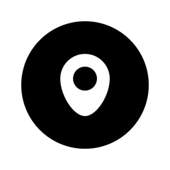 location circular glyph icon