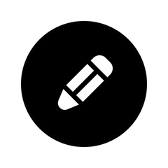 pencil circular glyph icon