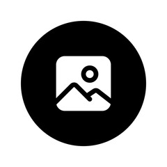 picture circular glyph icon