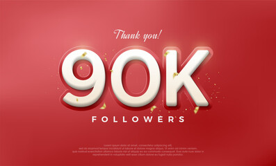 Simple and elegant design for a thank you 90k followers.