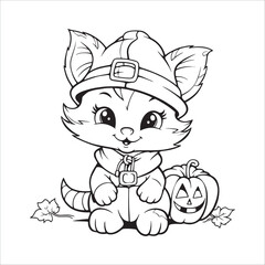 Cute Halloween Coloring Book For Kid 1