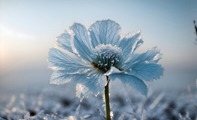 Snowy winter flower illustration - Powered by Adobe