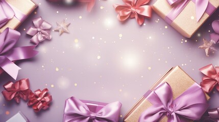 Merry Christmas and a happy new year. Festive xmas background. Holiday Christmas Gift box