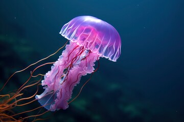 Mauve stinger purple jellyfish.