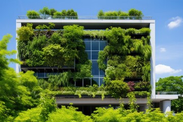 Fototapeta na wymiar Office building with green environment.