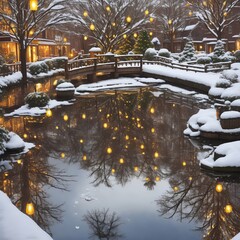 winter landscape with trees and snow