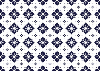 Obraz premium geometric flower and mandala ethnic fabric seamless pattern for cloth carpet wallpaper background wrapping etc.