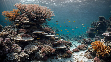 Naklejka na ściany i meble Nature’s hidden treasures: The coral symphony