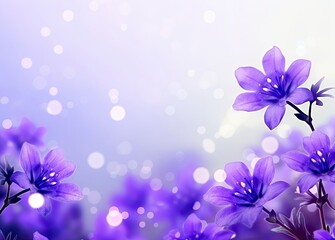  Abstract spring background with purple flowers.