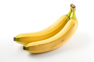  Bananas are isolated on a white background.