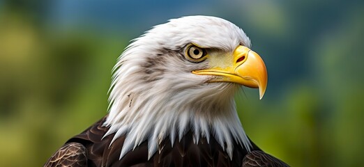 Portrait of an american bald eagle, wildlife.