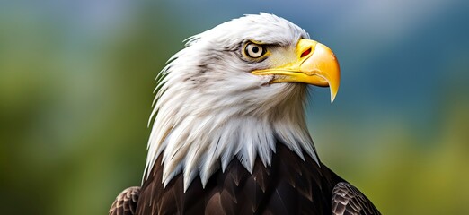 Portrait of an american bald eagle, wildlife.