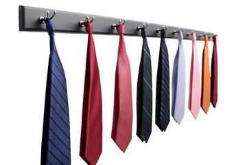 3D Icon of a Business Tie Hanging Neatly on transparent background.