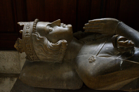 Rouen, Seine-Maritime, Upper Normandy, France, Europe - Notre Dame Cathedral, Tomb of Rollo (c. 846 &ndash; c. 932) Norse Viking founder of Viking principality soon known as Normandy