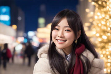 Obraz premium クリスマスイブの彼女