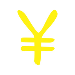 Obraz premium Yen symbol currency in gold