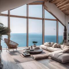 living room with a window