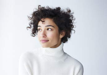 Portrait of a smiling young woman looking at the camera
